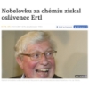 Nobelovku za chemiu ziskal